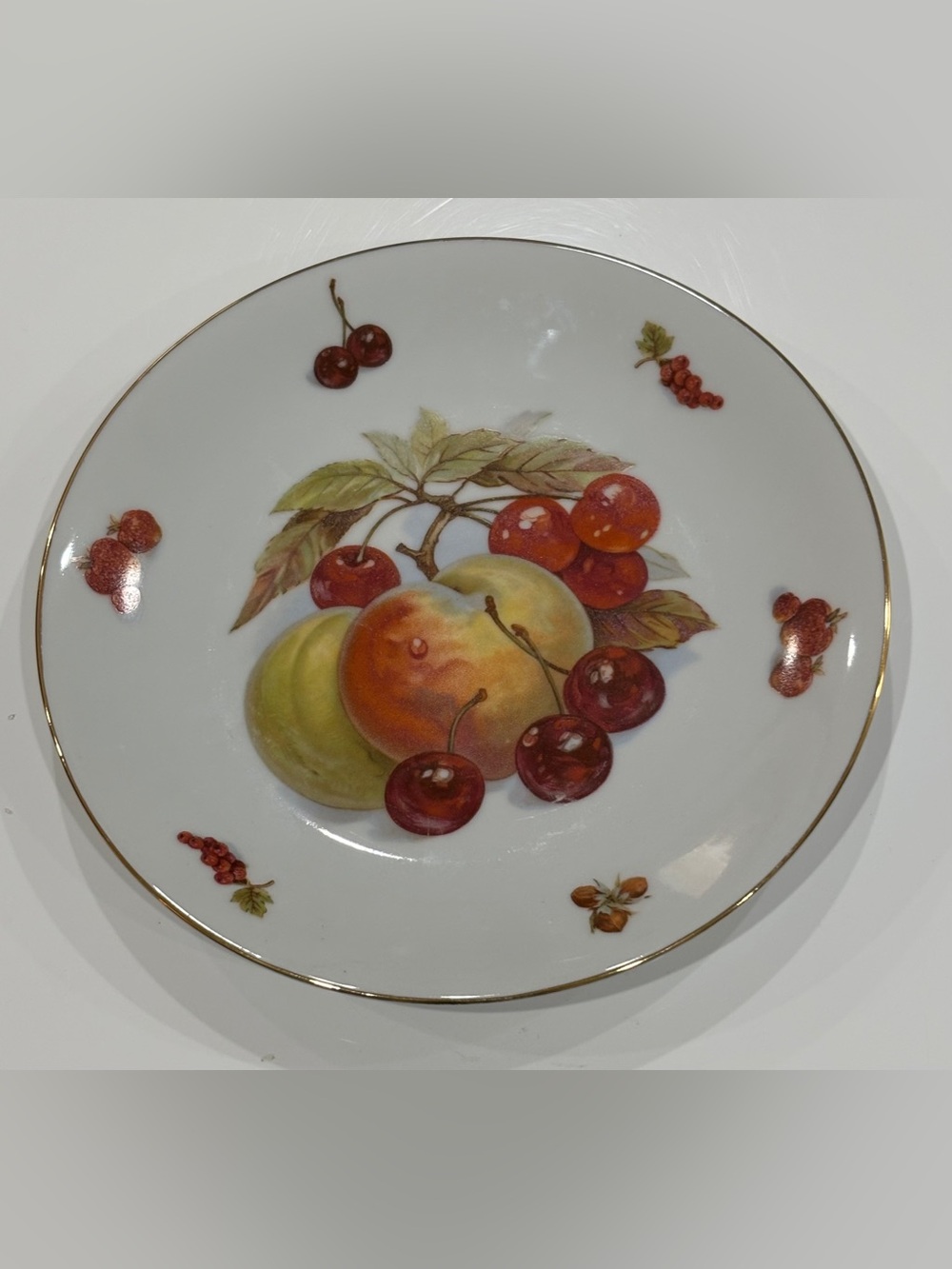 Vintage Seltmann Weiden Debra Smooth Porcelain Plate Bavaria Germany Gold Rim